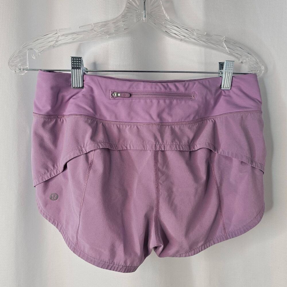 Lululemon Shorts Womens Size 6 Lilac Quartz Athletic Zipper Pocket Swift - Picture 5 of 11